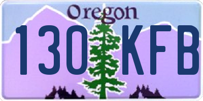 OR license plate 130KFB