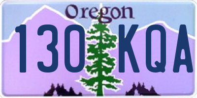 OR license plate 130KQA