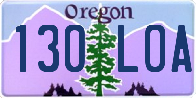 OR license plate 130LOA