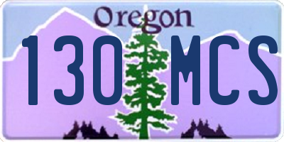 OR license plate 130MCS