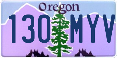 OR license plate 130MYV