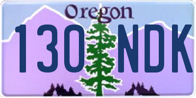 OR license plate 130NDK