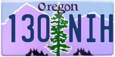 OR license plate 130NIH