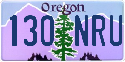 OR license plate 130NRU