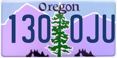 OR license plate 130OJU