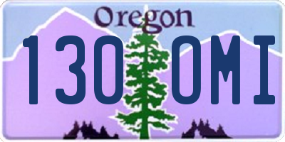 OR license plate 130OMI