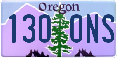 OR license plate 130ONS