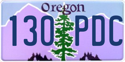 OR license plate 130PDC