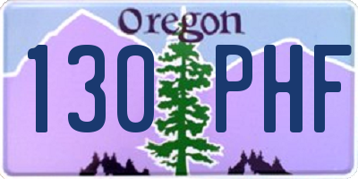 OR license plate 130PHF