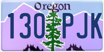 OR license plate 130PJK