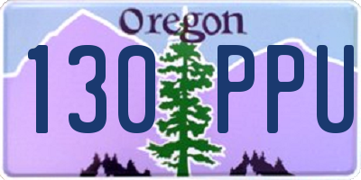 OR license plate 130PPU
