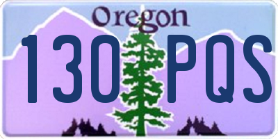 OR license plate 130PQS