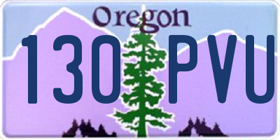 OR license plate 130PVU