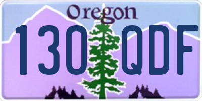 OR license plate 130QDF