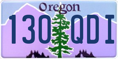 OR license plate 130QDI
