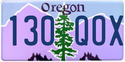 OR license plate 130QOX