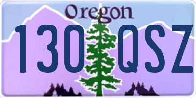 OR license plate 130QSZ