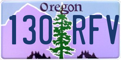 OR license plate 130RFV