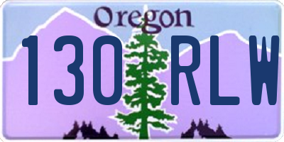 OR license plate 130RLW