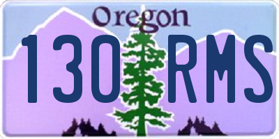 OR license plate 130RMS