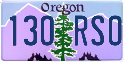 OR license plate 130RSO