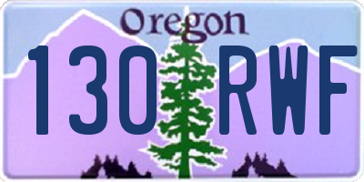 OR license plate 130RWF