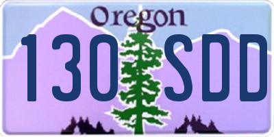OR license plate 130SDD