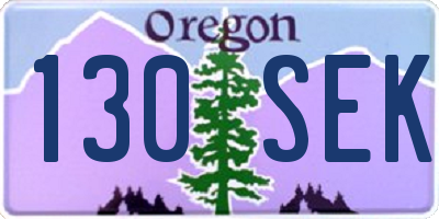 OR license plate 130SEK