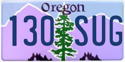 OR license plate 130SUG