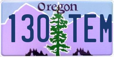 OR license plate 130TEM