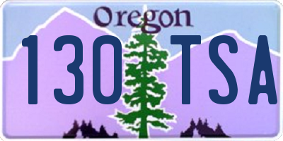OR license plate 130TSA