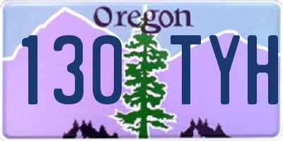 OR license plate 130TYH