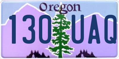 OR license plate 130UAQ
