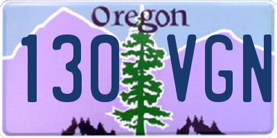 OR license plate 130VGN