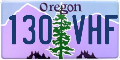 OR license plate 130VHF