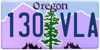 OR license plate 130VLA