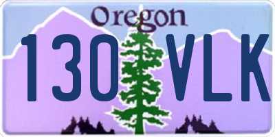 OR license plate 130VLK