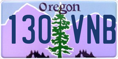 OR license plate 130VNB