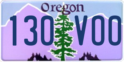 OR license plate 130VOO