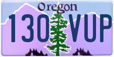 OR license plate 130VUP
