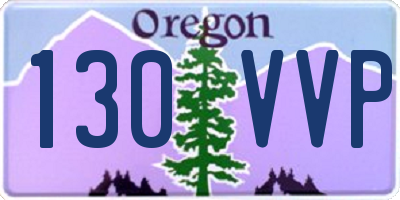 OR license plate 130VVP