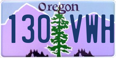 OR license plate 130VWH