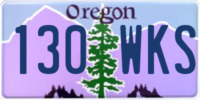 OR license plate 130WKS