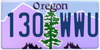 OR license plate 130WWU