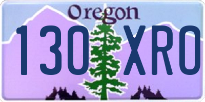 OR license plate 130XRO