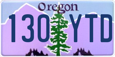OR license plate 130YTD