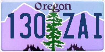 OR license plate 130ZAI