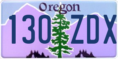 OR license plate 130ZDX