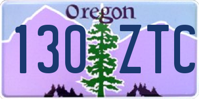 OR license plate 130ZTC