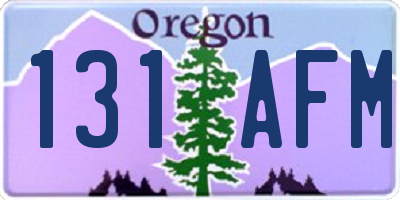 OR license plate 131AFM